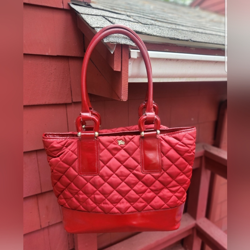 Burberry Nylon Quilted Tote Bag